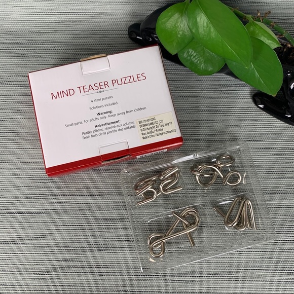 🍁Mind Teaser Puzzles - Set of Four Steel Puzzles - Picture 3 of 5